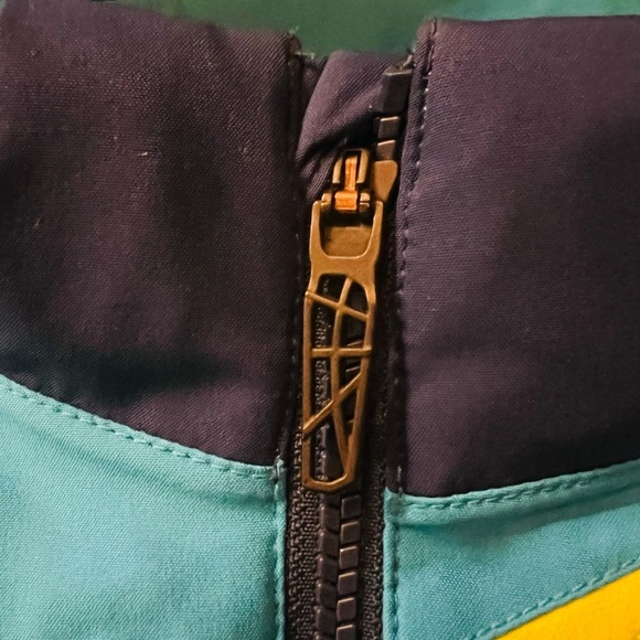 Spyder Vibrant Blue and Neon Green Puffer Jacket Size 4 - Picture 3 of 15